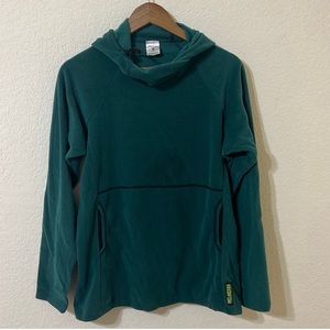 COPY - Melanzana | Green Cowlneck Hooded Fleece Pullover L